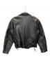 - (-) ECLARジップ ダブルライダースジャケット 推定70s ポケットファスナーリペア処理有 ブラック サイズ:SIZE XL：10000円