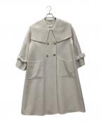 Snidelスナイデル）の古着「ビッグカラーリバーコート」｜ベージュ