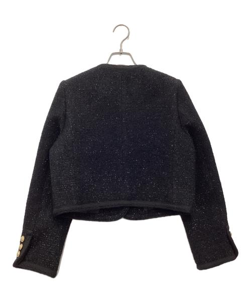 Apuweiser-riche（アプワイザーリッシェ）Apuweiser-riche (アプワイザーリッシェ) ブレードショートツイードジャケット ブラック サイズ:SIZE 1の古着・服飾アイテム