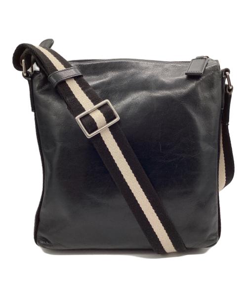 BALLY（バリー）BALLY (バリー) レザーショルダーバッグ ブラックの古着・服飾アイテム