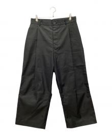 NESHU（-）の古着「straight tuck pants スラックス」｜ブラック
