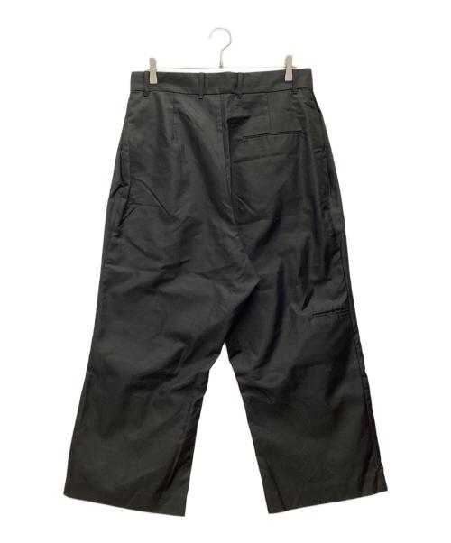 NESHU（-）NESHU (-) straight tuck pants スラックス ブラック サイズ:SIZE Lの古着・服飾アイテム