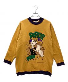 POPEYE（ポパイ）の古着「クルーネックスウェット」｜オレンジ×パープル