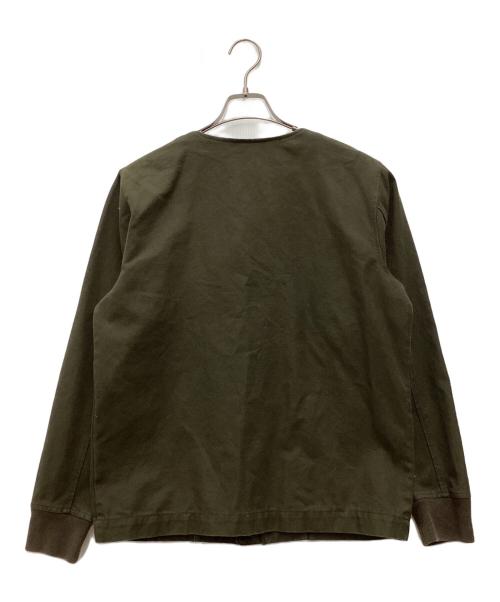 AUDinc（-）AUDinc (-) ノーカラージャケット オリーブ サイズ:SIZE Lの古着・服飾アイテム