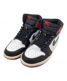 NIKE（ナイキ）の古着「Air Jordan 1 Retro High OG Black Toe Reimagined」｜ブラック×ホワイト×レッド