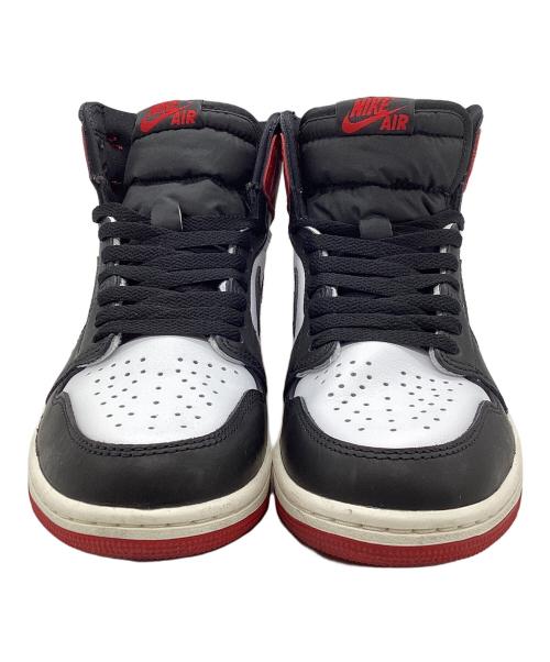 NIKE（ナイキ）NIKE (ナイキ) Air Jordan 1 Retro High OG Black Toe Reimagined ブラック×ホワイト×レッド サイズ:SIZE 25.5cmの古着・服飾アイテム