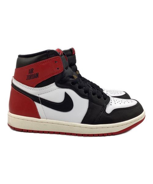 NIKE（ナイキ）NIKE (ナイキ) Air Jordan 1 Retro High OG Black Toe Reimagined ブラック×ホワイト×レッド サイズ:SIZE 25.5cmの古着・服飾アイテム