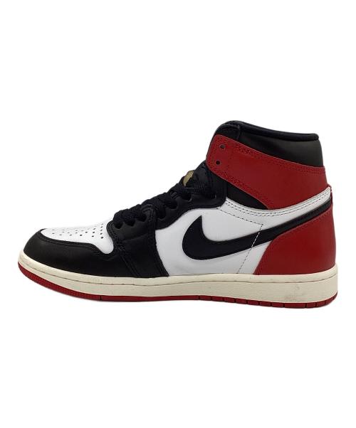 NIKE（ナイキ）NIKE (ナイキ) Air Jordan 1 Retro High OG Black Toe Reimagined ブラック×ホワイト×レッド サイズ:SIZE 25.5cmの古着・服飾アイテム
