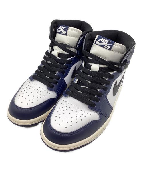 NIKE（ナイキ）NIKE (ナイキ) Air Jordan 1 Retro High OG ネイビー×ホワイト サイズ:SIZE 25.5cmの古着・服飾アイテム