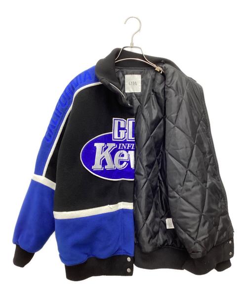 GYDA（ジェイダ）GYDA (ジェイダ) レーシングブルゾン スタジャン ブルー×ホワイト サイズ:SIZE　FREEの古着・服飾アイテム