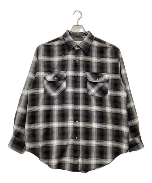NORTHWEST TERRITORY（ノースウェストテリトリー）Northwest Territory (ノースウェストテリトリー) オンブレチェックシャツ 90s グレー×ホワイト サイズ:SIZE Lの古着・服飾アイテム