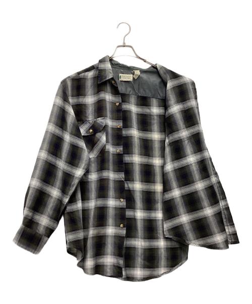 NORTHWEST TERRITORY（ノースウェストテリトリー）Northwest Territory (ノースウェストテリトリー) オンブレチェックシャツ 90s グレー×ホワイト サイズ:SIZE Lの古着・服飾アイテム