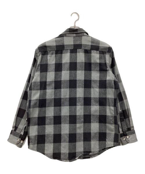 ST JOHN'S BAY（セントジョンズベイ）ST JOHN'S BAY (セントジョンズベイ) シャモアクロス シャモアチェックシャツ ブラック×グレー サイズ:SIZE Lの古着・服飾アイテム