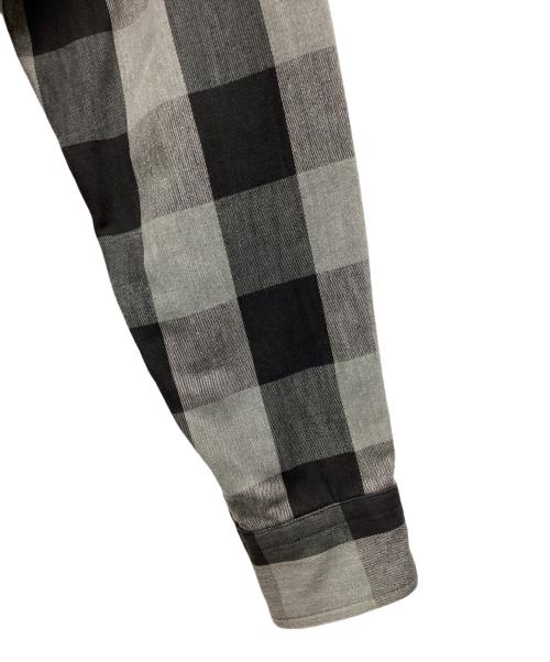 ST JOHN'S BAY（セントジョンズベイ）ST JOHN'S BAY (セントジョンズベイ) シャモアクロス シャモアチェックシャツ ブラック×グレー サイズ:SIZE Lの古着・服飾アイテム