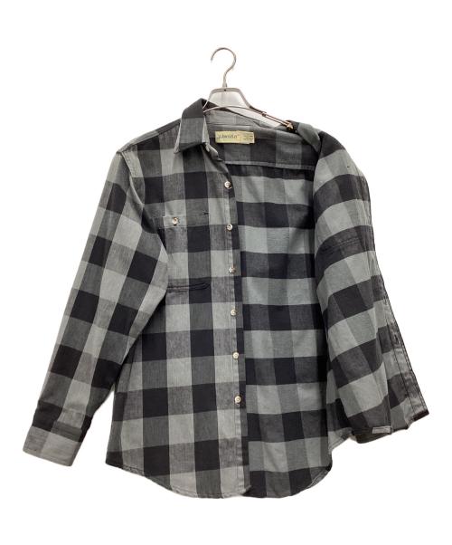 ST JOHN'S BAY（セントジョンズベイ）ST JOHN'S BAY (セントジョンズベイ) シャモアクロス シャモアチェックシャツ ブラック×グレー サイズ:SIZE Lの古着・服飾アイテム