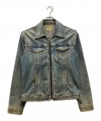 LEVI'Sリーバイス）の古着「ショートホーン デニムジャケット 推定90～00s 香港製 復刻TALON」｜ブルー