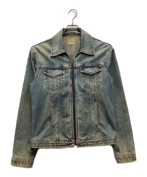 LEVI'S（リーバイス）LEVI'S (リーバイス) ショートホーン デニムジャケット 推定90～00s 香港製 復刻TALON ブルー サイズ:SIZE Lの古着・服飾アイテム