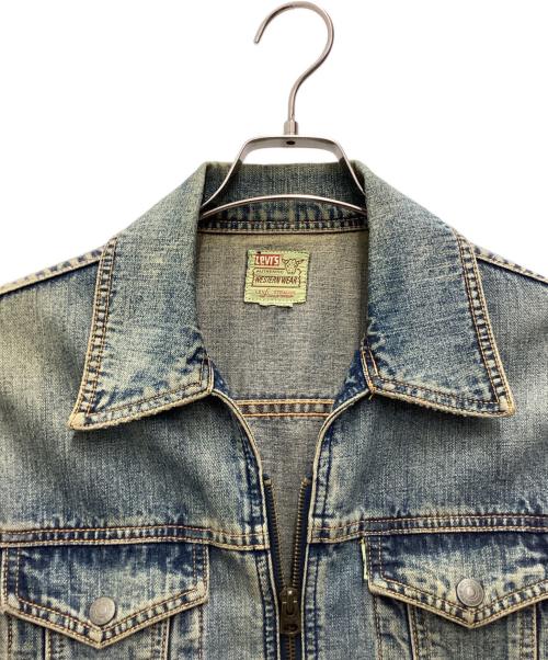 LEVI'S（リーバイス）LEVI'S (リーバイス) ショートホーン デニムジャケット 推定90～00s 香港製 復刻TALON ブルー サイズ:SIZE Lの古着・服飾アイテム