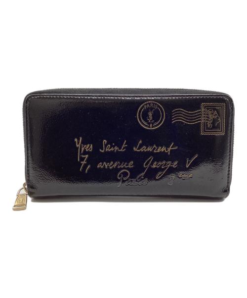 Yves Saint Laurent（イヴサンローラン）Yves Saint Laurent (イヴサンローラン) 長財布 Yメール ブラックの古着・服飾アイテム