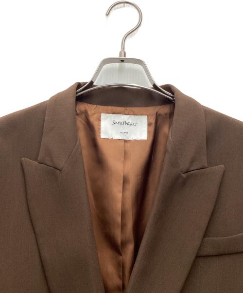 simpleproject（シンプルプロジェクト）simpleproject (シンプルプロジェクト) テーラードジャケット ブラウン サイズ:SIZE XLの古着・服飾アイテム