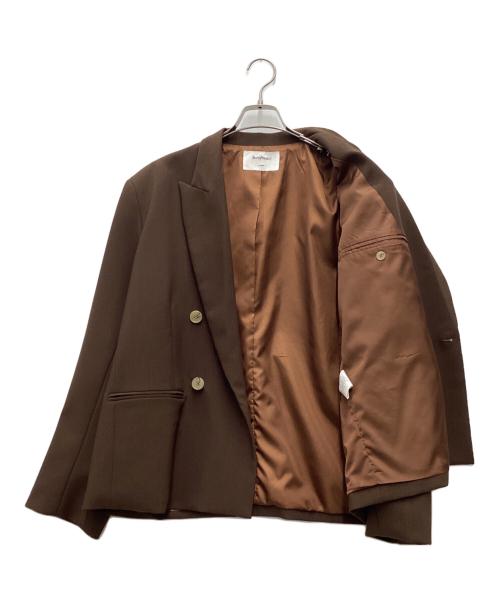simpleproject（シンプルプロジェクト）simpleproject (シンプルプロジェクト) テーラードジャケット ブラウン サイズ:SIZE XLの古着・服飾アイテム