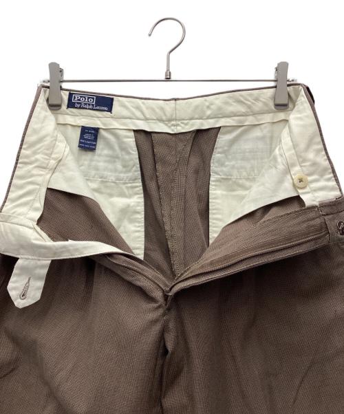 POLO RALPH LAUREN（ポロ・ラルフローレン）POLO RALPH LAUREN (ポロ・ラルフローレン) スラックス 推定90～00s ブラウン サイズ:SIZE 不明の古着・服飾アイテム