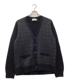 COACH（コーチ）の古着「シグネチャーニットカーディガン」｜ブラック