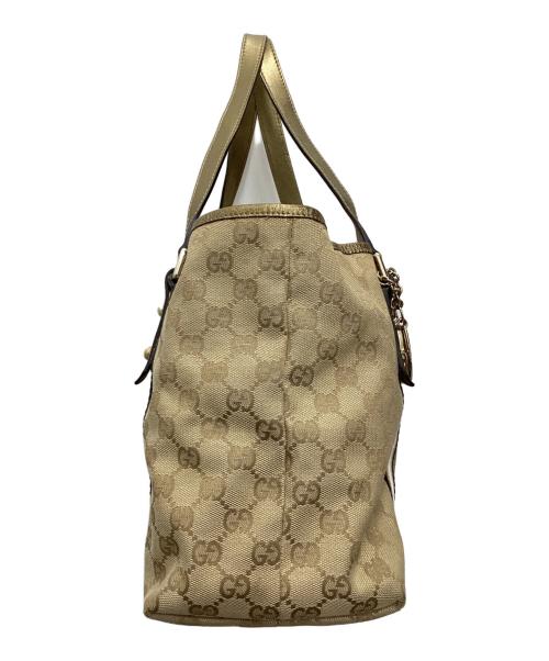 GUCCI（グッチ）GUCCI (グッチ) ハンドバッグ シェリーライン ベージュ×ゴールドの古着・服飾アイテム