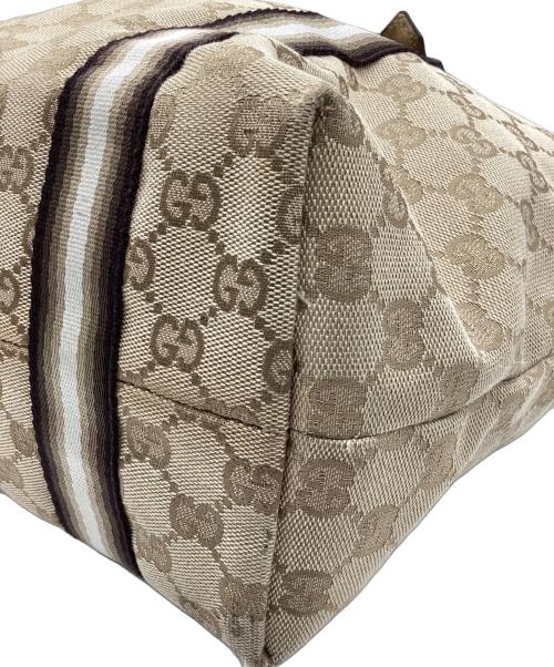GUCCI（グッチ）GUCCI (グッチ) ハンドバッグ シェリーライン ベージュ×ゴールドの古着・服飾アイテム