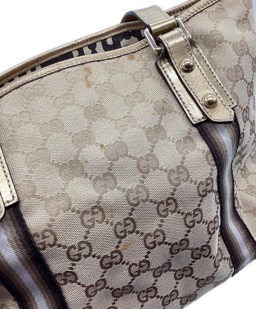 GUCCI（グッチ）GUCCI (グッチ) ハンドバッグ シェリーライン ベージュ×ゴールドの古着・服飾アイテム