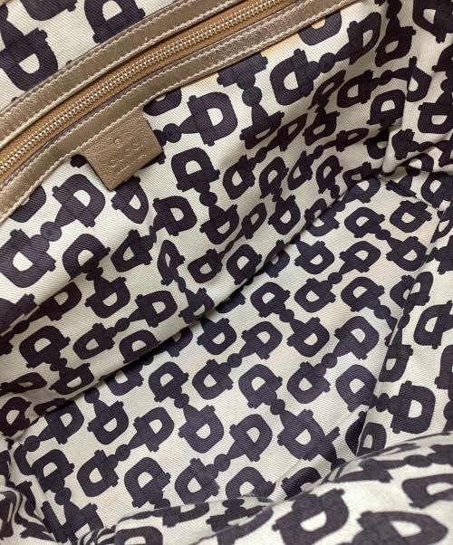 GUCCI（グッチ）GUCCI (グッチ) ハンドバッグ シェリーライン ベージュ×ゴールドの古着・服飾アイテム