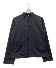 CDG（シーディージー）の古着「ポリエステルジャージーチャイナジャケット」｜ブラック