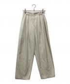 RIM.ARKリムアーク）の古着「W tuck wide slacks スラックス」｜アイボリー
