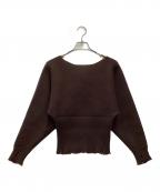RIM.ARKリムアーク）の古着「Damage fit knit tops 厚手ニット」｜ブラウン