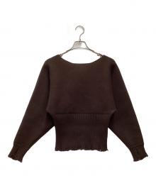 RIM.ARK（リムアーク）の古着「Damage fit knit tops 厚手ニット」｜ブラウン