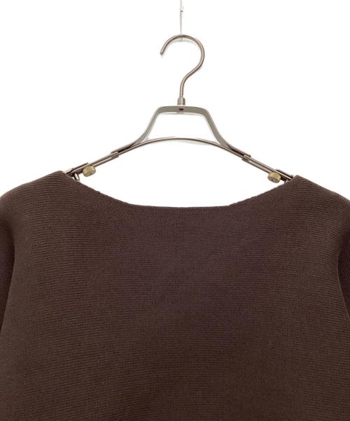 RIM.ARK（リムアーク）RIM.ARK (リムアーク) Damage fit knit tops 厚手ニット ブラウン サイズ:SIZE Freeの古着・服飾アイテム