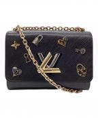 LOUIS VUITTONルイ ヴィトン）の古着「ツイストMMラブロック ショルダーバッグ エピ」｜ノワール