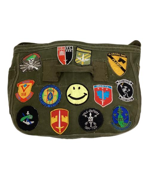 -（-）- (-) ワッペンショルダーバッグ 50s オリーブの古着・服飾アイテム