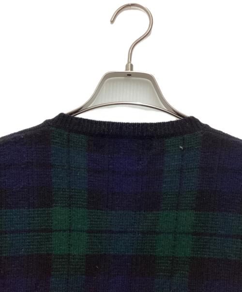 POLO RALPH LAUREN（ポロ・ラルフローレン）POLO RALPH LAUREN (ポロ・ラルフローレン) ラムウールベスト ネイビー×グリーン サイズ:SIZE Lの古着・服飾アイテム