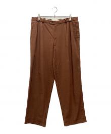 Jeitler（-）の古着「リネン混パンツ OPTIジップ 70s~80s」｜ブラウン