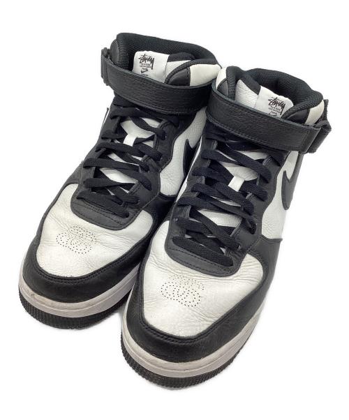 NIKE（ナイキ）NIKE (ナイキ) stussy (ステューシー) AIR FORCE1 MID ホワイト×ブラック サイズ:SIZE 28.5cmの古着・服飾アイテム