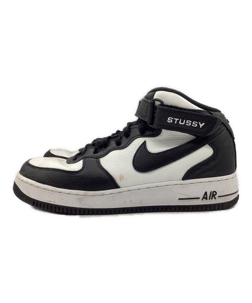 NIKE（ナイキ）NIKE (ナイキ) stussy (ステューシー) AIR FORCE1 MID ホワイト×ブラック サイズ:SIZE 28.5cmの古着・服飾アイテム