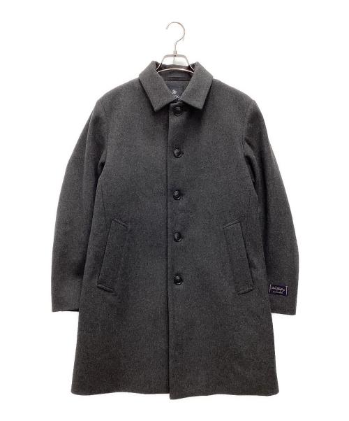 nano・universe（ナノ・ユニバース）nano・universe (ナノ・ユニバース) メルトンステンカラーコート ネイビー サイズ:SIZE Sの古着・服飾アイテム