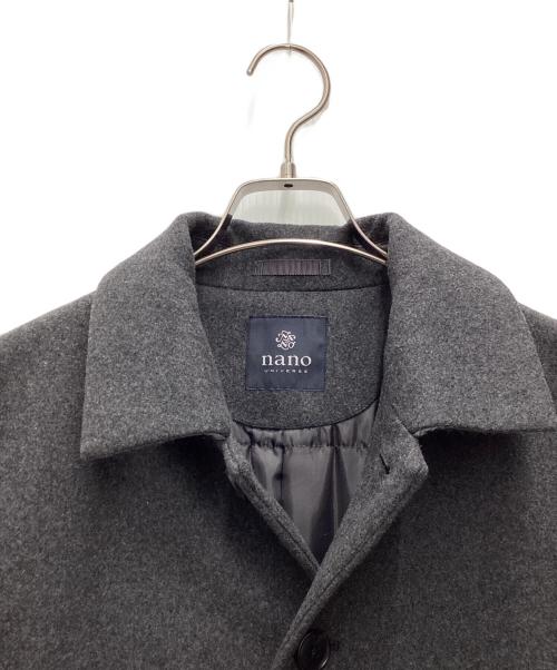 nano・universe（ナノ・ユニバース）nano・universe (ナノ・ユニバース) メルトンステンカラーコート ネイビー サイズ:SIZE Sの古着・服飾アイテム