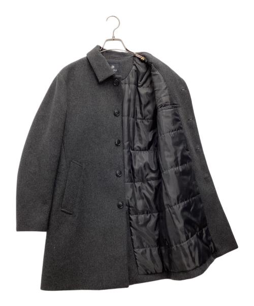 nano・universe（ナノ・ユニバース）nano・universe (ナノ・ユニバース) メルトンステンカラーコート ネイビー サイズ:SIZE Sの古着・服飾アイテム