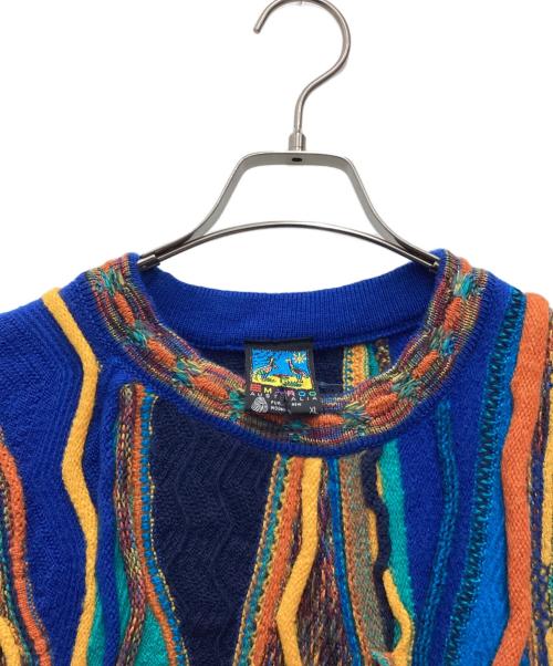 EMAROO AUSTRALIA（エマルーオーストラリア）EMAROO AUSTRALIA (エマルーオーストラリア) 3D knit 厚手ニット 90s マルチカラー サイズ:SIZE XLの古着・服飾アイテム