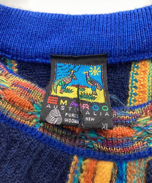 EMAROO AUSTRALIA（エマルーオーストラリア）EMAROO AUSTRALIA (エマルーオーストラリア) 3D knit 厚手ニット 90s マルチカラー サイズ:SIZE XLの古着・服飾アイテム