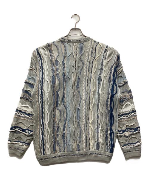 MEEROO（.）MEEROO (.) 3D knit 厚手ニット 90s グレー サイズ:SIZE Lの古着・服飾アイテム