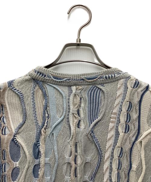 MEEROO（.）MEEROO (.) 3D knit 厚手ニット 90s グレー サイズ:SIZE Lの古着・服飾アイテム