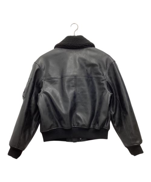 ZARA（ザラ）ZARA (ザラ) フェイクレザーブルゾン ブラック サイズ:SIZE Mの古着・服飾アイテム